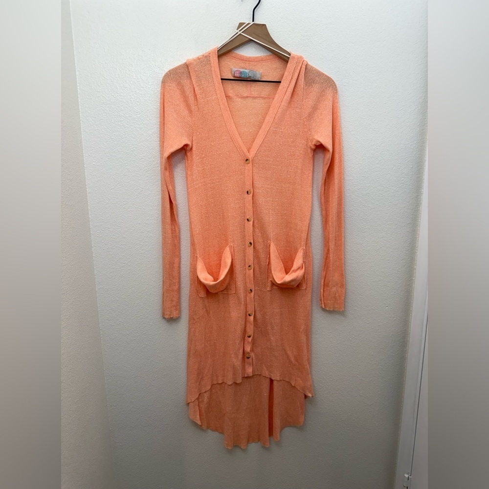 FP BEACH Ribbed Up Maxi Cardigan Small - Picture 2 of 8
